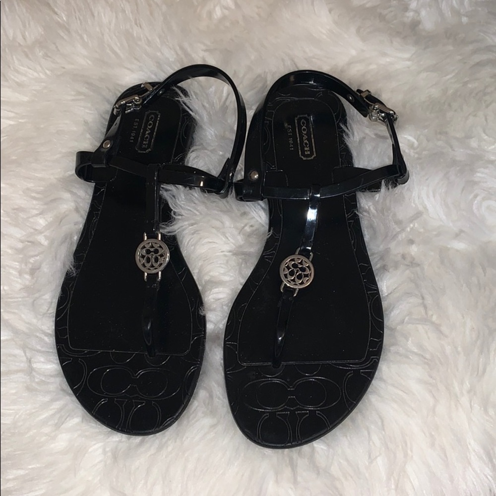 Black Coach sandals